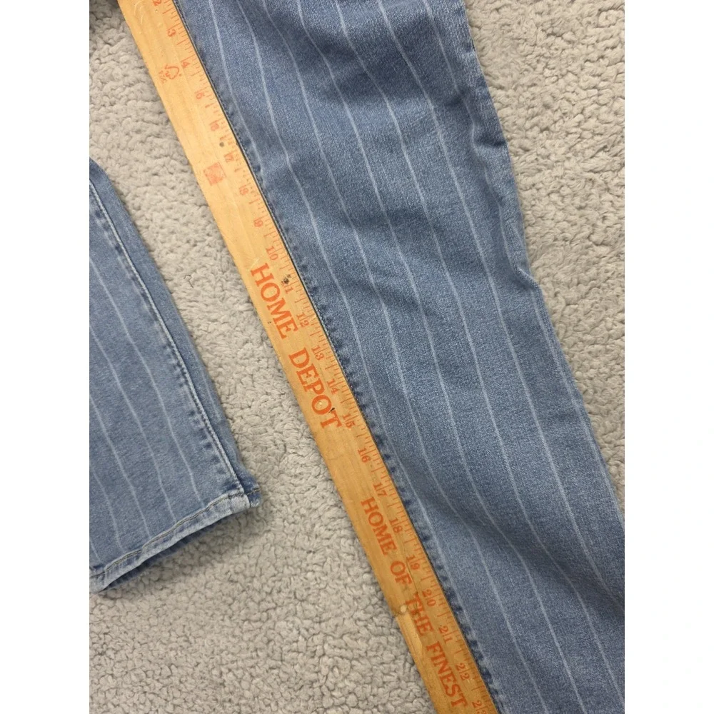 LEVI'S 724 High Rise Straight Jeans Dark Blue Pinstripe‎ W26 L26 Women's Slim SF
